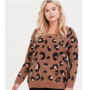 Torrid Lepoard Print Knit Sweater